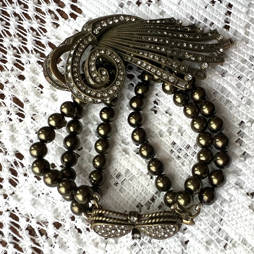 Heidi Daus “Irresistibly Yours” EARLY Vintage Art Deco Style bracelet,size small